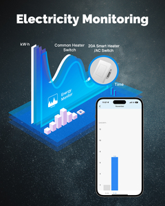 MOES Tuya 20A ZigBee akıllı isıtıcı AC anahtarı yüksek yük elektrik monitör çift kutuplu App uzaktan kumanda desteği Alexa - Product Image 2