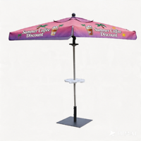 Parasol de terrasse extérieur 7,5 pieds coupe-vent et pare-soleil, imprimé sur mesure, en métal, pliable, style rétro, promotionnel, vente en gros usine ADMAX