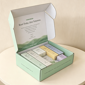 Massage Oil Packaging for Online Brands E Flute Self <b>Locking</b> Mailer <b>Box</b> Custom Packaging - Product Image 1