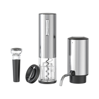 Sacacorchos Eléctrico Recargable de Acero Inoxidable, Decantador de Vino Automático, Tapón al Vacío, Juego Completo de Accesorios para Vino