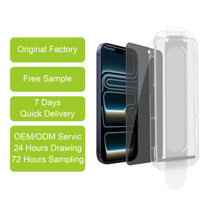 Protection d'écran en verre trempé anti-rayures 9H à confidentialité, réutilisable et à application facile, pour iPhone 16 17 Pro Max – Meilleure vente - Product Image 2