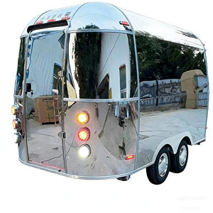 Chariot de restauration mobile élégant à surface miroir, spécialisé dans les glaces, les salades, les collations, pour les événements sportifs sur le campus - Product Image 2