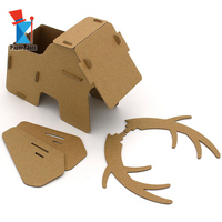 Support de puzzle créatif en carton ondulé en forme de cerf, jouet éducatif DIY pour adolescents et adultes - Vente chaude