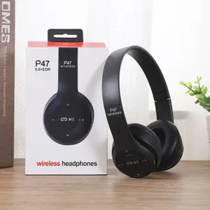 Earphones Online Gaming Headset Handsfree P47 Wireless Cheap Price Headphones Over Ear Cordless Earphones