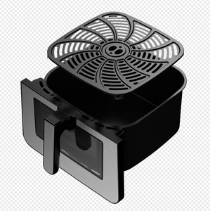 Modern LED Electric <strong>Air</strong> <strong>Fryer</strong> Nonstick Plastic Square Design Digital Control Oil-Free Roasting for Home Office Hotel 1-Year - Product Image 3