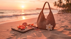 Bolso de mano de <span class=keywords><strong>ganchillo</strong></span> para mujer, bolso de hombro de gran capacidad tejido en malla, estilo bohemio, ligero, para playa, vacaciones de verano, tejido a mano - Product Image 3