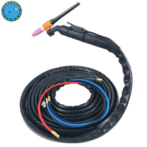 Torche <span class=keywords><strong>TIG</strong></span> refroidie <span class=keywords><strong>à</strong></span> l'eau WP-18 350A, poignée en caoutchouc, Miller Lincoln <span class=keywords><strong>ESAB</strong></span> Aluminium CE, livraison rapide - Product Image 4