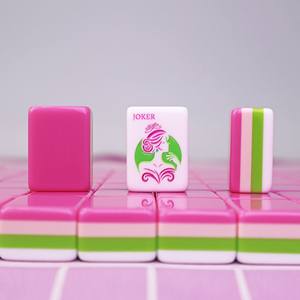 Mahjong américain pliable sur mesure à 4 couches avec tuiles en acrylique et 160 cartes – Jeu de luxe élégant pour adultes et cadeaux - Product Image 2
