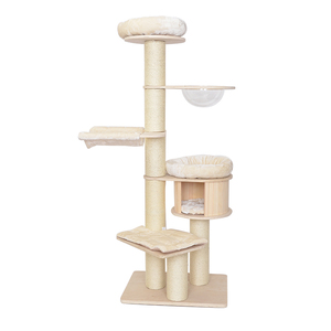 Grand chat en bois <span class=keywords><strong>griffoir</strong></span> en peluche arbre à chat en peluche dans les jouets pour animaux de compagnie - Product Image 1