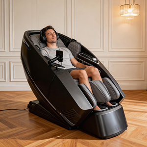Fauteuil de massage intelligent pliable avec technologie IA, rail SL, shiatsu robotisé, chaleur électrique intégrale, gravité zéro 4D, multifonctionnel et infrarouge - Product Image 1