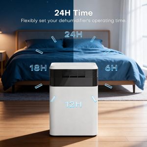 Déshumidificateur thermoélectrique portable intelligent pour maison, camping-car et usage domestique, avec fenêtre de visualisation, 2 pintes/24h - Product Image 3