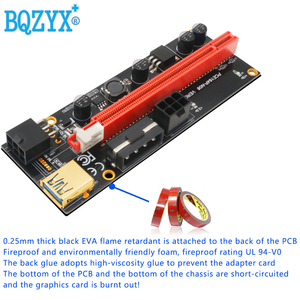 Nâng cấp phiên bản PCI-E Riser 1X 4X 8X 16X Extender PCI-E <span class=keywords><strong>USB</strong></span> Riser 009S kép 6pin adapter thẻ - Product Image 5