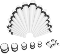 Acrylique oreille étirement Kit oreille jauge cône ensemble oreille civières Plug Tunnel extenseur bijoux mode corps Piercing bijoux