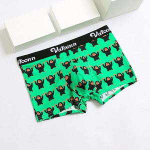 Boxers en coton pour hommes, taille mi-haute, imprimés de dessins animés, <span class=keywords><strong>tendance</strong></span>, antibactériens, entrejambe large, taille grande, respirants, sport - Product Image 6