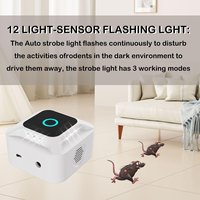 Répulsif pour animaux à 3 vitesses, alimenté par USB, solide, intérieur/extérieur, entrepôt, garage, grenier, bureau, supermarché, maison, voiture, véhicule, rongeurs