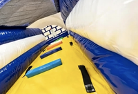 Château gonflable commercial avec toboggan, thème chevalier médiéval pour enfants, idéal pour la location événementielle