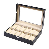 Boîte à montre carrée de luxe moderne EleQueen EQ452 avec logo personnalisé imprimé, couleur personnalisée, doublure en cuir, fermeture à pression, matériaux recyclés