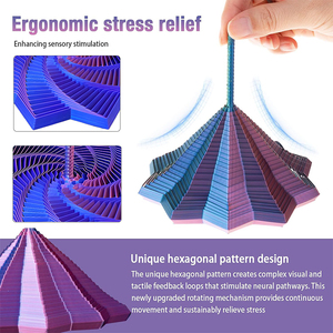 Estrella Sensorial Expandible Impresa en 3D con Mango, Diseño Espiral Colorido, Material PLA, Unisex, Edades 14+, Uso en Cine y TV, Novedad 2025 - Product Image 4