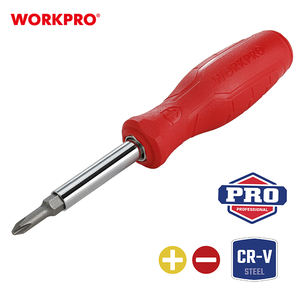 Tournevis WORKPRO 6-en-1 PH1 PH2 5mm 6mm H8 H6, embouts CRV, tournevis antirouille chromé, <span class=keywords><strong>crochet</strong></span> à vis - Product Image 3