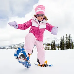 New design custom logo mountain snowshoes plastic for kids lightweight trekking snow shoes