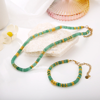 Collier en pierre naturelle Collier de perles Abacus Ensemble de bracelets en pierres précieuses Bijoux en pierre naturelle Inde Agate Bracelet en quartz rose