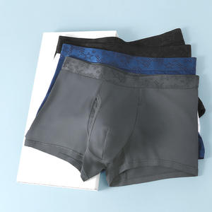 Boxer d'été taille moyenne pour hommes, tissu tricoté respirant et confortable de qualité, shorts pour jeunes de grande taille 5XL, slips personnalisés, boxers - Product Image 1