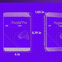 Disque dur interne Purple Pro de 10 To - SATA 6 Gb/s, 512 Mo de cache, 3,5 pouces - WD102PURP