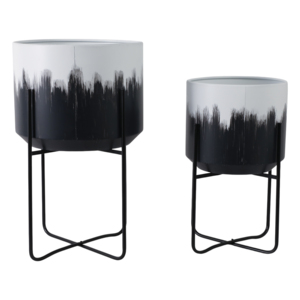 Fioriere in Metallo Ombre su Supporto, Vasi Rialzati per Interni ed Esterni, Decorazione per Casa e Soggiorno - Product Image 4
