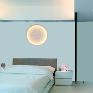 Plafonnier en plâtre artistique en forme de lune, lampe d'ambiance créative pour chambre à coucher, salon, applique murale pour l'éclairage - Product Image 5