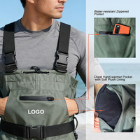 Cuissardes de pêche en nylon/PVC imperméables avec bottes en caoutchouc et bretelles réglables pour la pêche et la chasse, vente en gros, OEM/ODM