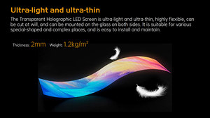Écran holographique LED P6.25 intérieur transparent pour la publicité, les expositions à grande échelle, l'art numérique, léger et économe en énergie - Product Image 4