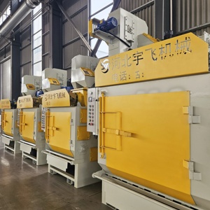 Machine de sablage de type chenillé CE pour le nettoyage des métaux avec abrasifs haute performance <span class=keywords><strong>en</strong></span> acier Mn13, composants PLC et moteur - Product Image 6