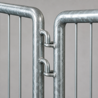 Panneau de clôture de sécurité modulaire en acier galvanisé pour parcours de défilé de festival
