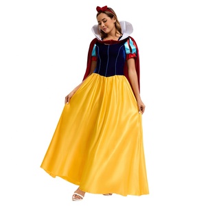 Costume da <span class=keywords><strong>Principessa</strong></span> Biancaneve per Adulti, Abito Lungo con Mantello per Donna, Outfit per Halloween, Carnevale, Cosplay e Feste in Maschera - Product Image 5