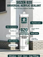 SOZEN-B20 Scellant à base d'eau non toxique, excellent pour les surfaces poreuses, étanchéité des joints à faible expansion pour fenêtres, portes et murs