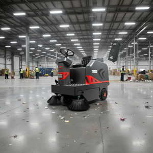 SANITMAX SM1250 + 49 "giostra da pavimento industriale batteria al litio 26 galloni pattumiera 2.5 ore di funzionamento continuo - Product Image 2