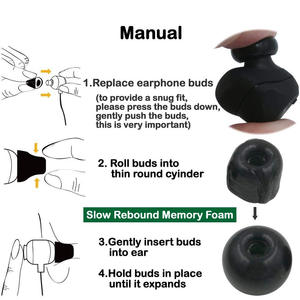 Defean – embouts pour écouteurs TWS Jabra Elite65t, oreillettes sony <span class=keywords><strong>WF</strong></span>-<span class=keywords><strong>1000XM3</strong></span> Pro en mousse à mémoire de forme, avec réduction du bruit - Product Image 3