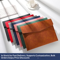 Porte-documents et classeur A4 en cuir PU pour documents professionnels, modèle Dk406, épaissi pour le rangement des reçus, vente en gros transfrontalière Chine