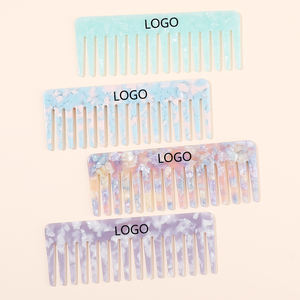 MiDairy CUSTOM LOGO 4000 + カラーヒョウ柄シンプルな酢酸4mm厚櫛櫛亀シェルワイド歯の櫛 - Product Image 6