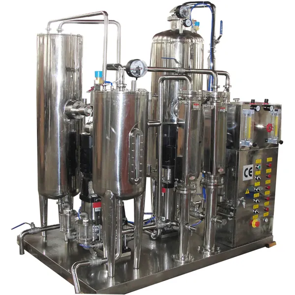Automatic Carbonated Drink CO2 Mixer Carboned Beverage Mixing Machine Carbonator Food   Beverage Factory 1.5 KW 1000-1500 Kg/h