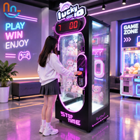 Joy2fun Machine à prix surprise, Machine de défi de comptage de temps, Jeux à monnayeur, Machine distributrice de jouets poupées géantes