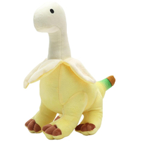 Creatief ontwerp zacht pluche speelgoed banaan dinosaurus pluche pop fruit-dierenthema knuffels ideaal cadeau voor verjaardagen Kerstmis