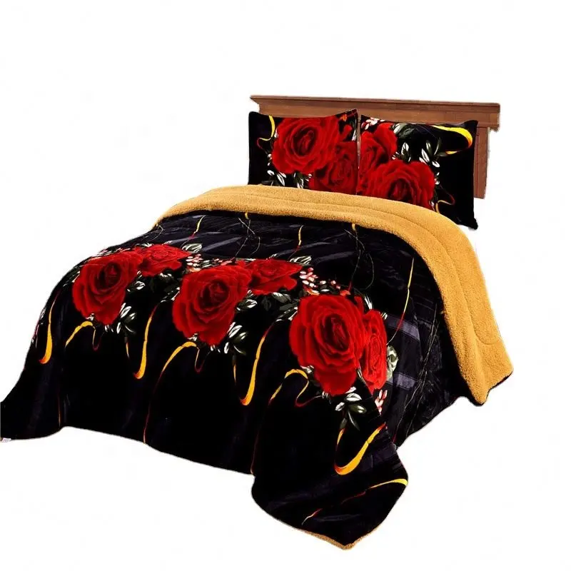 Yatak yorgan çarşaf kapitone kış çin kadife balya keten özel yayılmış blanketdouble battaniye yatak sherpa yorgan seti