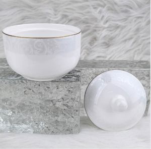 Timeless <b>Chinese</b> Ceramic Dining Ware, Porcelain <b>Bowl</b>, Round Plate and Spice Saucer for Family Table - Product Image 2