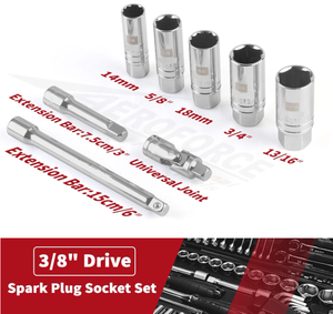 3/8-Inch Drive Industrial Grade Carbon Steel Spark Plug <strong>Socket</strong> Set 8PCS 5/8-inch 3/4-inch 13/16-inch 14mm <strong>18mm</strong> CR-V <strong>Sockets</strong> - Product Image 3