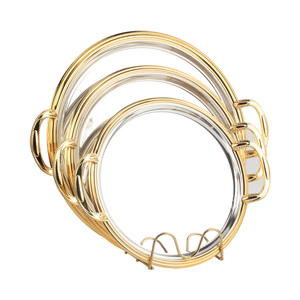 Ensemble de plateaux de service ronds en métal, vente en gros de plateaux de service en métal pour les fournisseurs de restaurants - Product Image 5
