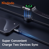 Câble de charge rapide et sécurisé tout-en-un Mcdodo 258 60W PD PPS LED USB-C vers C + charge sans fil et transfert de données 1,5 mètre