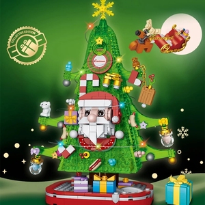 Blocs de construction populaires à assembler soi-même, modèle Père Noë<span class=keywords><strong>l</strong></span>, jouets de Noë<span class=keywords><strong>l</strong></span>, sapin de Noë<span class=keywords><strong>l</strong></span> avec lumières pour enfants MENTORS - Product Image 2