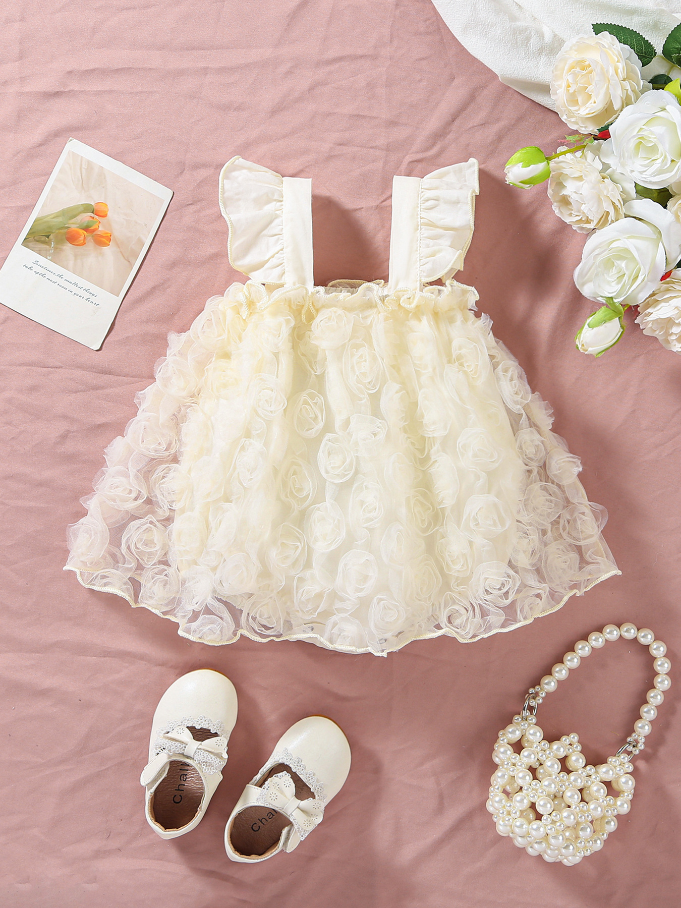 princess dress for 6 month old Baby-Girls Flower Princess Dress 6 Months, Soft Pink Made In USA With Tie Closure Adorable