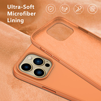 Casing HP Anti-Sidik Jari Silikon Cair Kualitas Terbaik 2026 untuk iPhone 13 14 Pro Max iPhone 15 Warna Magnet Fashion Terbaru
